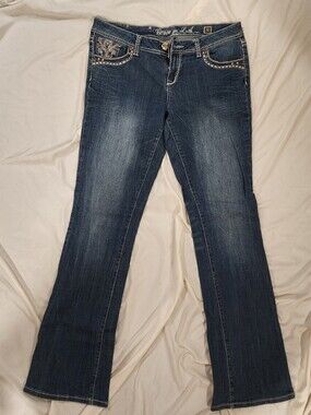 Grace in LA Women's Dark Blue Bootcut Jeans